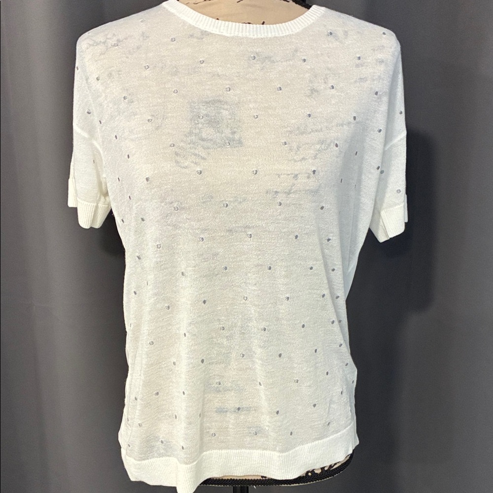 Kensie White Knit Top